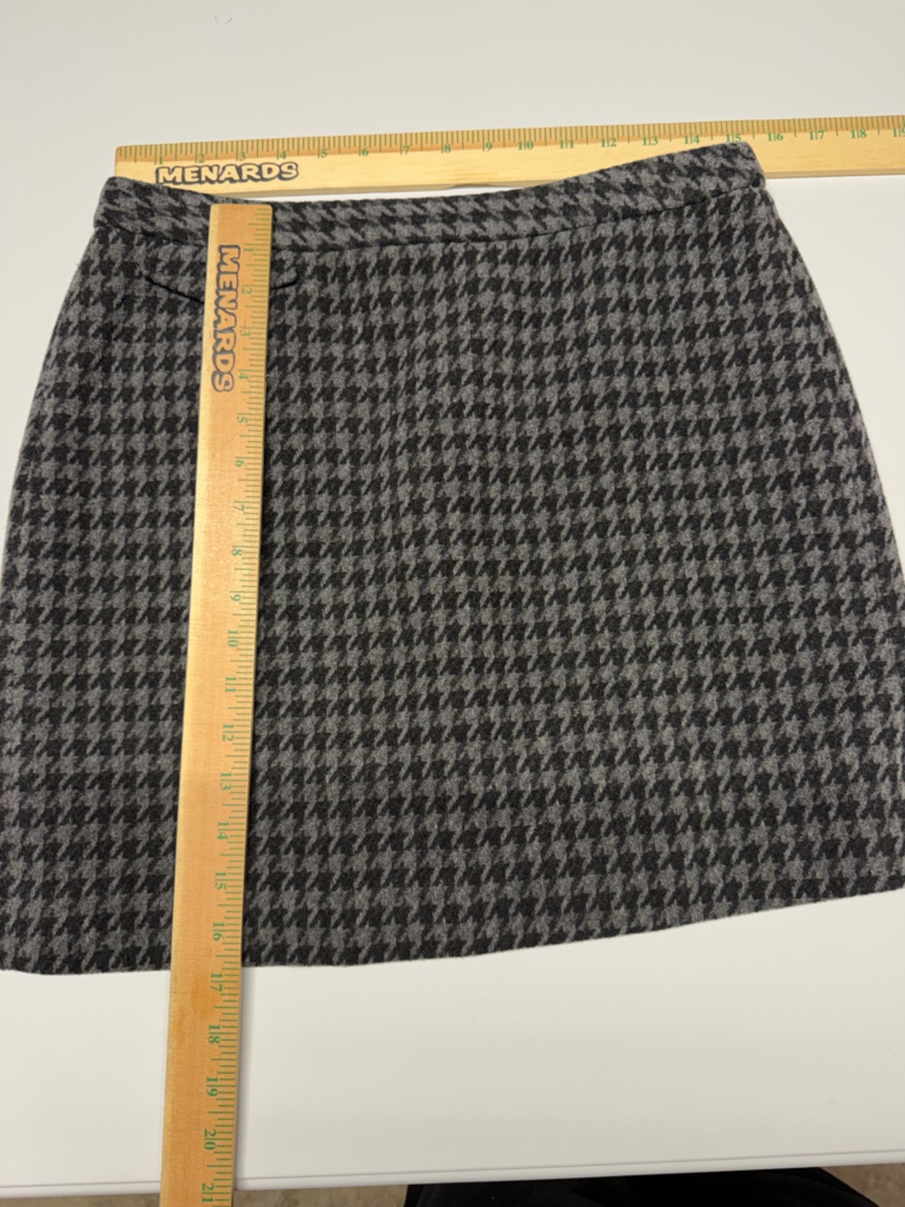 J.Crew Women's Houndstooth Wool Blend Mini Skirt Size 10 Preppy Y2K - Picture 5 of 5
